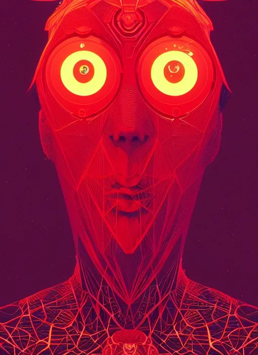 Prompt: symmetry!! stunning portrait of the devil, by victo ngai, kilian eng vibrant red colors, dynamic lighting, digital art, winning award masterpiece, fantastically beautiful, illustration, aestheticly inspired by beksinski and dan mumford, upscale with simon stalenhag work, artstation, 8 k