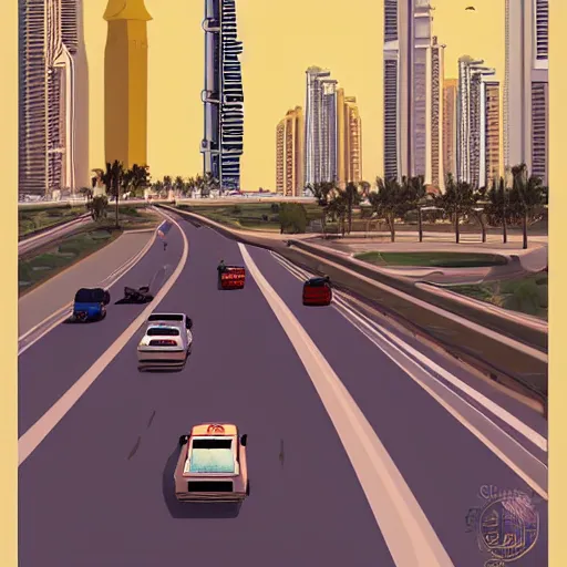 Image similar to gta : dubai, by bogna gawronska