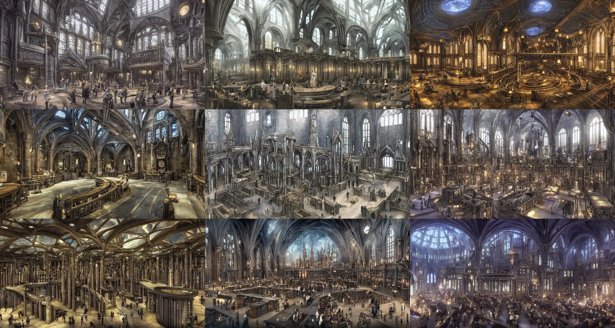 Prompt: a photo of a futuristic designed version of the school of witchcraft and wizardry Hogwarts