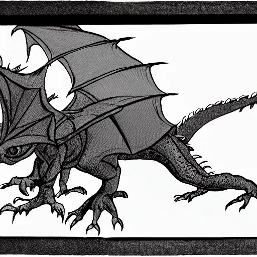 Prompt: a scanner of a fœtal baby dragon