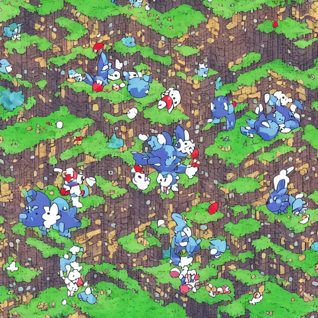 Image similar to mimiga village from cave story