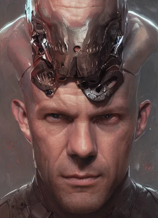 Image similar to Portrait of Jason Stratham, marvel comics, dark, intricate, highly detailed, smooth, artstation, digital illustration by Ruan Jia and Mandy Jurgens and Artgerm and Wayne Barlowe and Greg Rutkowski and Frank Frazetta