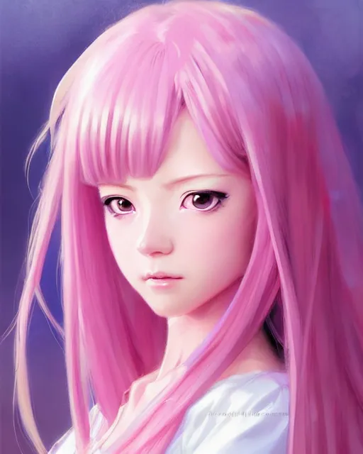 Prompt: portrait Anime Pink royal princess girl cute-fine-face, pretty face, realistic shaded Perfect face, fine details. Anime. realistic shaded lighting by katsuhiro otomo ghost-in-the-shell, magali villeneuve, artgerm, rutkowski Jeremy Lipkin and Giuseppe Dangelico Pino and Michael Garmash and Rob Rey