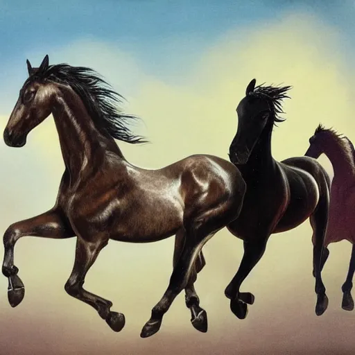 Image similar to horses ascending to a higher plane