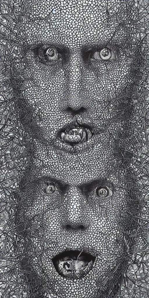 Prompt: cell shaded optical illusion by dan hillier