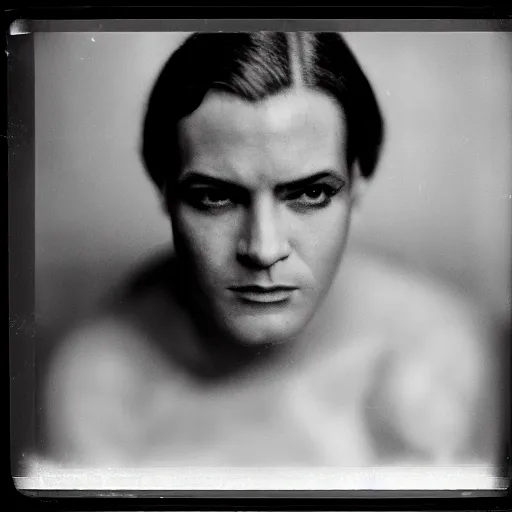 Prompt: a haunting portrait of an aristocratic warrior, headshot, stage lighting, kodak eastman double - x black - and - white 5 2 2 2 film stock, panavision millennium xl 2, 1 9 3 0 s -'4 0 s baltar lenses