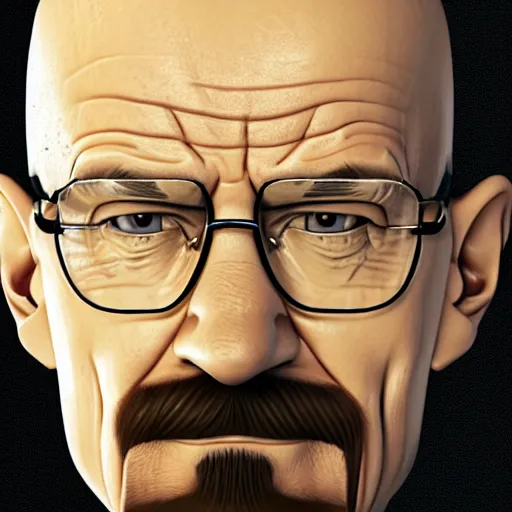 Image similar to Walter White with zoomer goofy haircut , face shot, portrait, detailed face, close-up, realistic, lifelike, studio lighting,