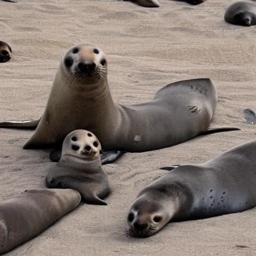 Prompt: invasion of baby seals