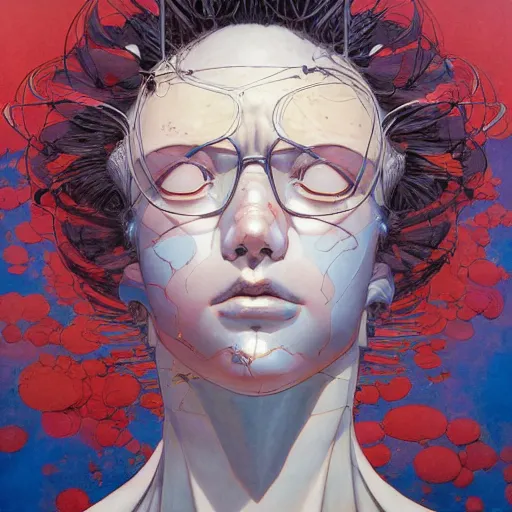 Image similar to prompt : monumental portrait soft light painted by james jean and katsuhiro otomo and erik jones, inspired by akira anime, smooth face feature, intricate oil painting, high detail illustration, sharp high detail, manga and anime 1 9 9 9