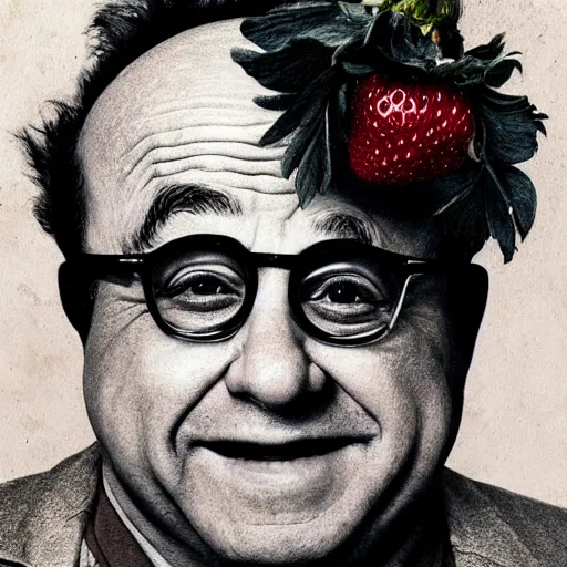 Image similar to danny devito as strawberry