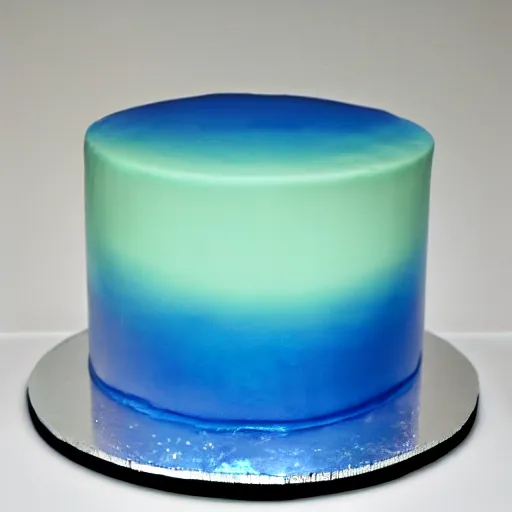 Prompt: mirror glaze cake