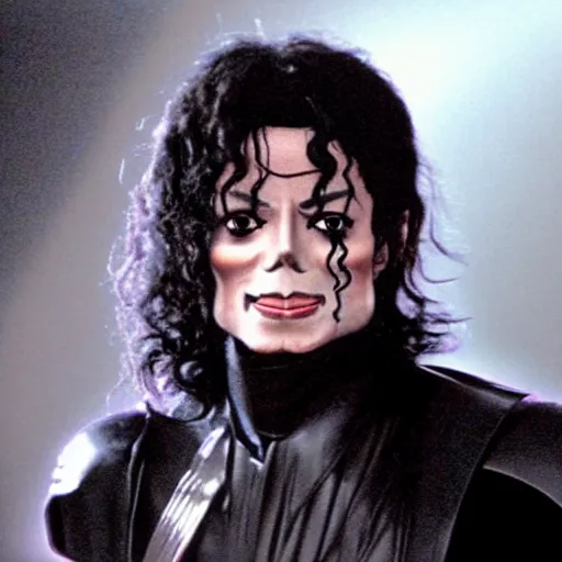 Prompt: A film still of Michael Jackson as a sith lord realistic,detailed