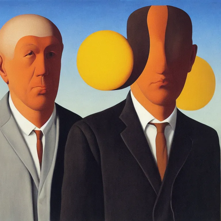 Image similar to portrait of a man with sun instead of his head, by rene magritte, centered, detailed painting, hd, hq, high resolution, high detail, 4 k, 8 k