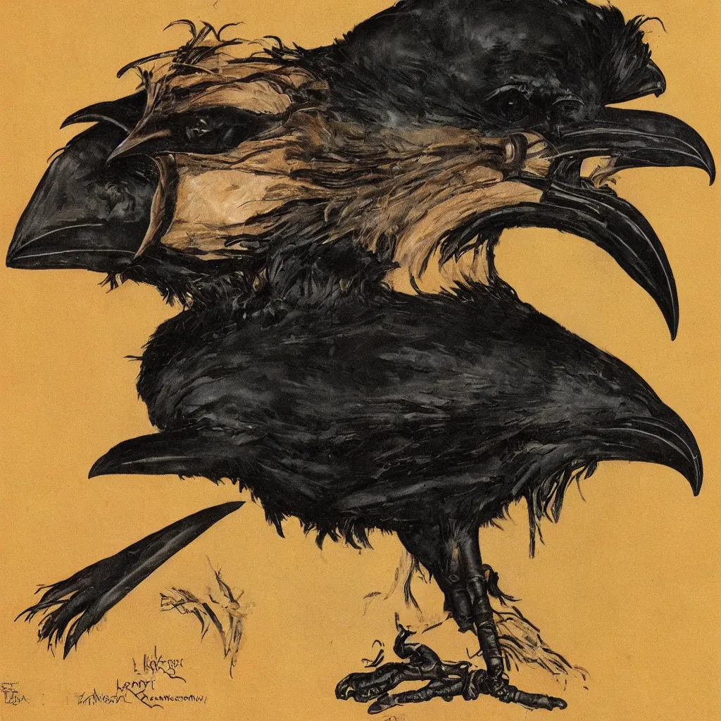 Prompt: a leather mask in the shape of a raven, by norman rockwell