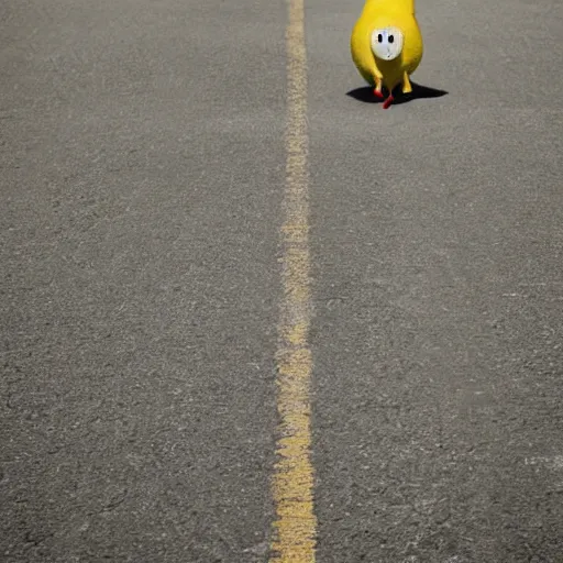 Image similar to minimalist stock art of a banana duck walking his dog