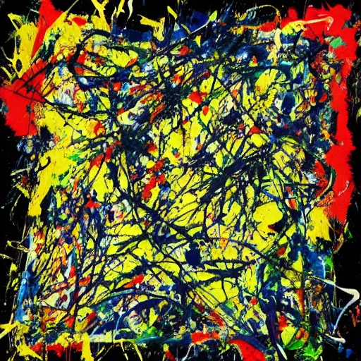 Prompt: a new original jackson pollock artwork