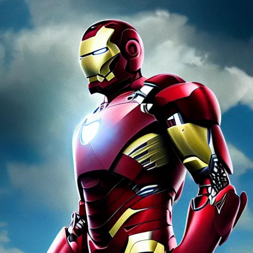 Prompt: iron man suit powered down, 4k realistic photo