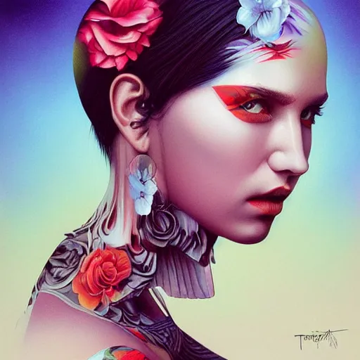 Image similar to portrait by Tristan Eaton Stanley Artgerm and Tom Bagshaw