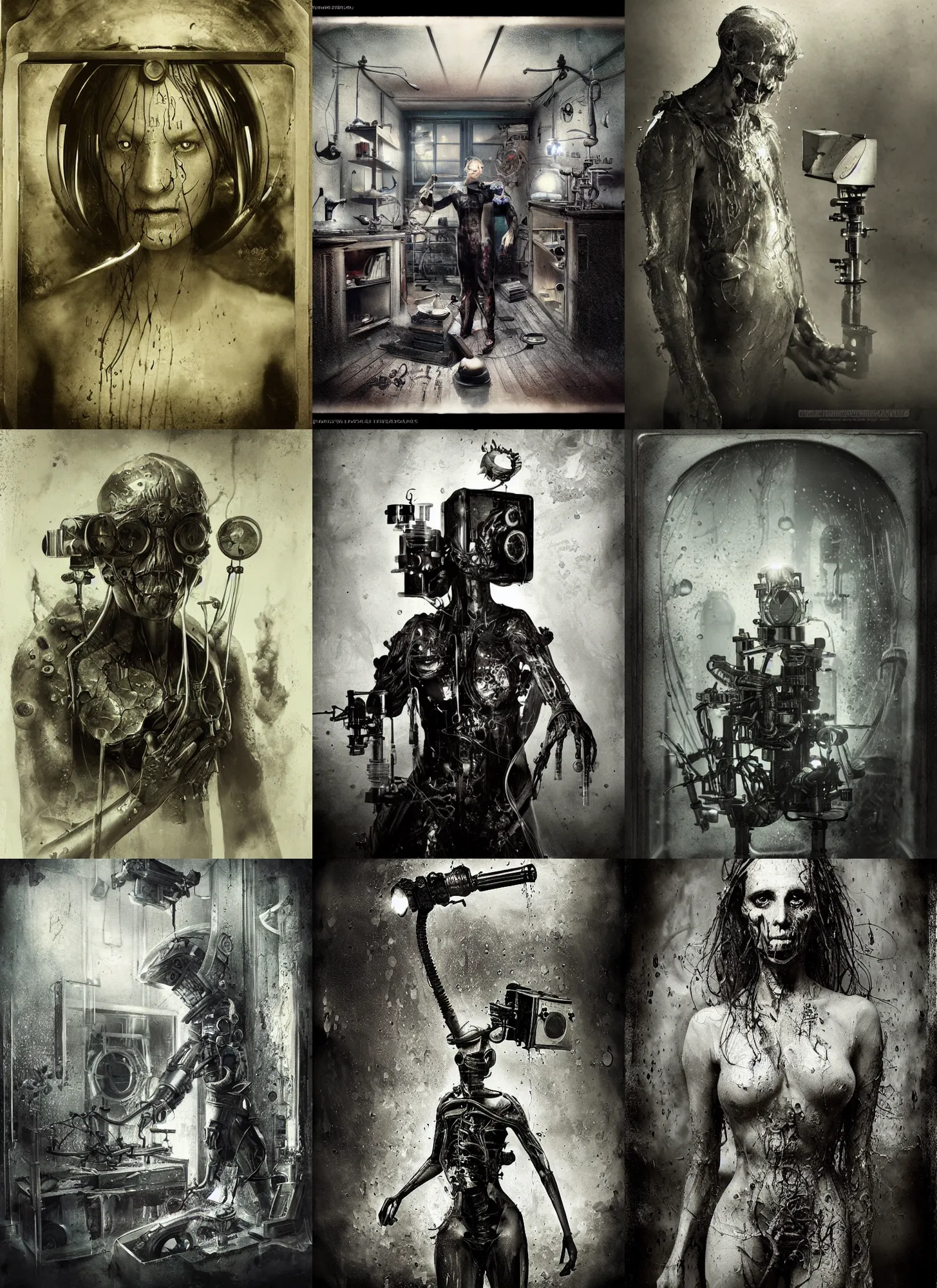 Prompt: wet plate photography biology laboratory, science - fiction, aleksi briclot, rutkowski