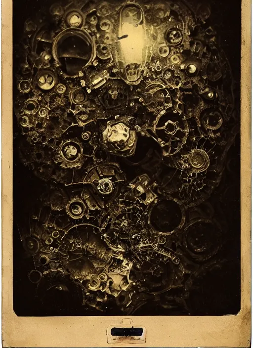 Image similar to old wetplate daguerreotype grafted demons, explosion of data fragments, fractal, intricate, elegant, highly detailed, parallax, leica, medium format, subsurface scattering, by jheronimus bosch and greg rutkowski and louis jacques mande daguerre