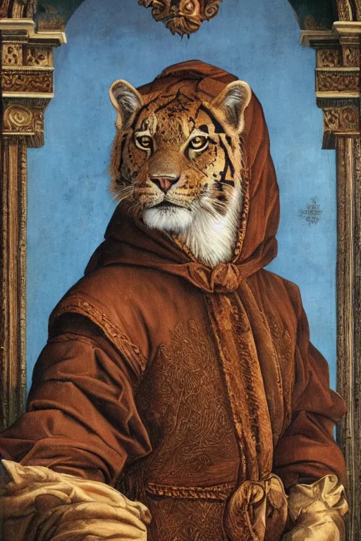 Prompt: big cat, renaissance