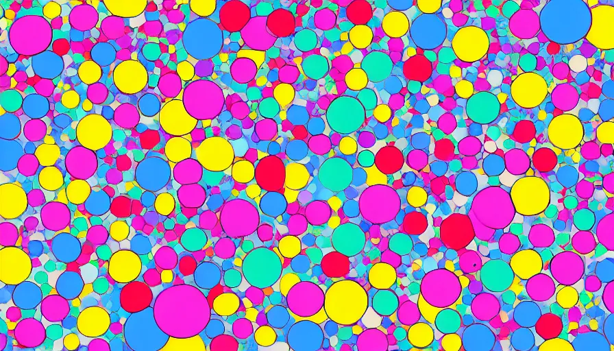 Prompt: twitter bot network pop art with symetric dots