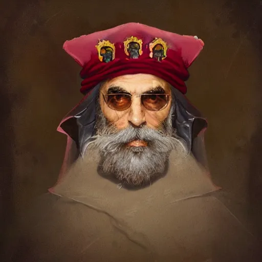 Image similar to stoner King Tommy Chong wears a doublet whilst wearing a red velvet cape and OG Kush Sativa flower calyx trichome crown edward julius detmold jehan choo jeff simpson arkhip kuindzhi raphael lacoste guillem h. pongiluppi grisaille