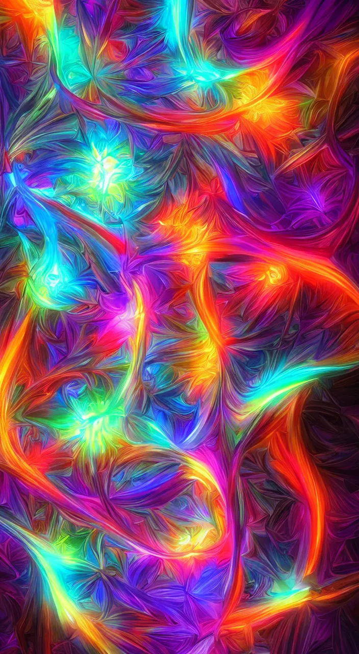 Image similar to light fractal caustics. vivid. artgerm. digital art. trending on artstation. 8k resolution.