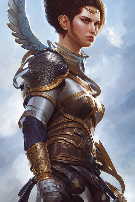 Image similar to amazon valkyrie athena, d & d, fantasy, portrait, highly detailed, headshot, digital painting, trending on artstation, concept art, sharp focus, illustration, art by artgerm and greg rutkowski and magali villeneuve