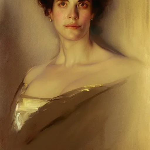 Prompt: portrait of giovanna antonelli, by greg rutkowski and john singer sargent