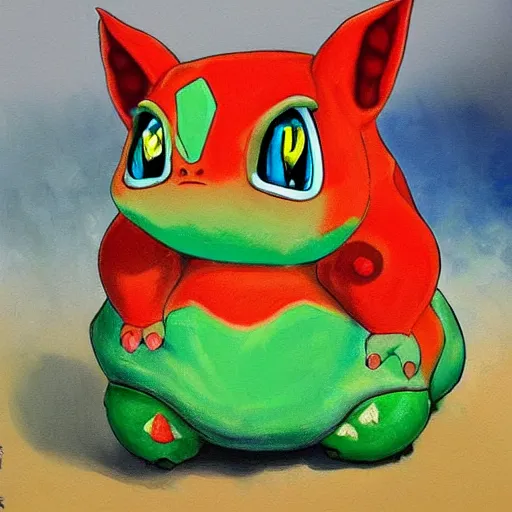 bulbasaur (pokemon) drawn by teo_(telo_ruka)