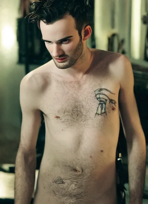 Image similar to the sandman, tom sturridge, aesthetic