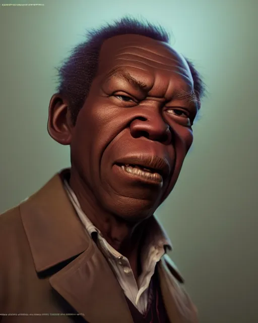 Image similar to disney pixar portrait 8 k photo of john lee hooker : : by weta, greg rutkowski, wlop, ilya kuvshinov, rossdraws, artgerm, annie leibovitz, rave, unreal engine, alphonse mucha : :