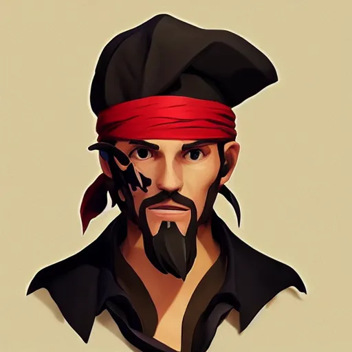 Image similar to painting jack the pirate on sea of thieves game avatar hero smooth face median photoshop filter cutout vector behance hd by jesper ejsing, by rhads, makoto shinkai and lois van baarle, ilya kuvshinov, rossdraws, illustration, art by ilya kuvshinov and gustav klimt