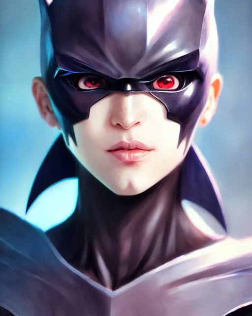 Image similar to portrait anime batman cosplay girl cute - fine - face, pretty face, realistic shaded perfect face, fine details. anime. realistic shaded lighting by katsuhiro otomo ghost - in - the - shell, magali villeneuve, artgerm, rutkowski jeremy lipkin and giuseppe dangelico pino and michael garmash and rob rey