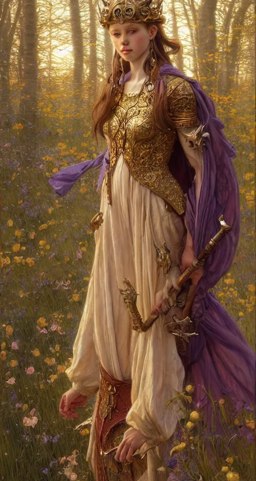 Image similar to highly detailed full body portrait of a enchanted wolf in the form of a beautiful young princess. d & d, art by donato giancola and ruan jia and carl larsson and magali villeneuve. trending on artstation, intricate details, energetic composition, golden ratio, concept art, illustration, elegant art