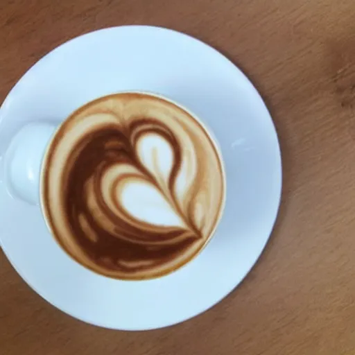 Image similar to latte art in the shape of a middle finger