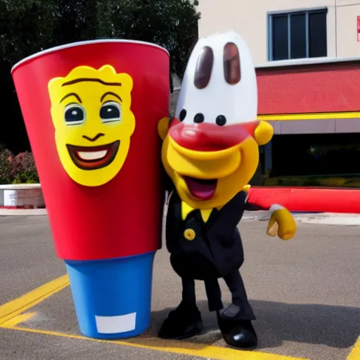 Image similar to cursed image of a fast food mascot