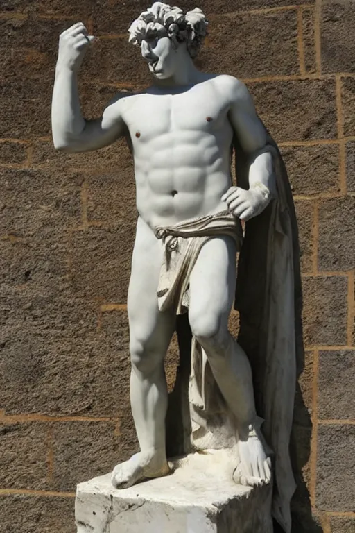 Prompt: greek statue of a furry
