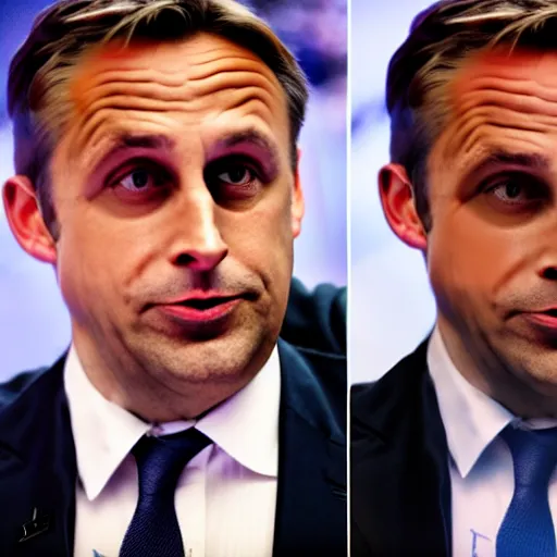 Prompt: Viktor Orban fighting Ryan Gosling