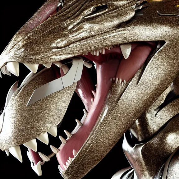 Image similar to detailed mawshot of a gigantic goddess elegant beautiful stunning anthropomorphic hot robot mecha female dragon, eating and swallowing a human whole, with sleek silver metal armor, OLED visor over eyes, micro art, prey, vore, digital art, mawshot, dragon vore, dragon maw, furry art, high quality, 8k 3D realistic, macro art, micro art, Furaffinity, Deviantart, Eka's Portal, G6