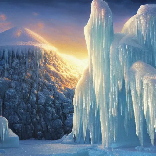 frozen ice castle wallpaper