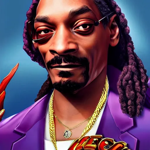 Image similar to Snoop Dogg as a character in the game League of Legends, with a background based on the game League of Legends, detailed face