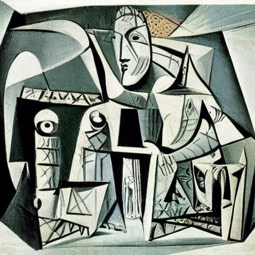 Prompt: Temple of the new gods. Picasso. Dali.