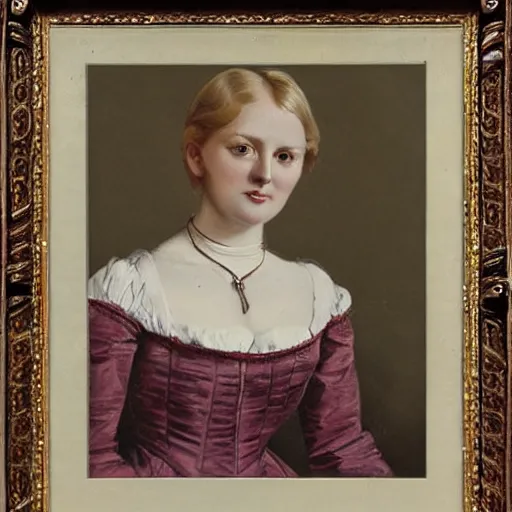 Prompt: portrait, a girl in a blonde woman dress, strangled with a rope, victorian style, high detail