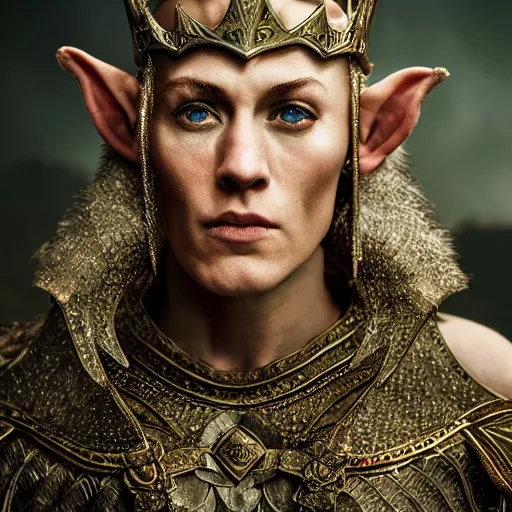 Image similar to 8K Photography from a Male muscled short haired Elven King by Jimmy Nelson