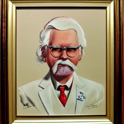 Prompt: colonel sanders portrait by noriyoshi ohrai