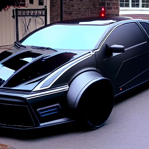Prompt: a car that looks like Darth Vader