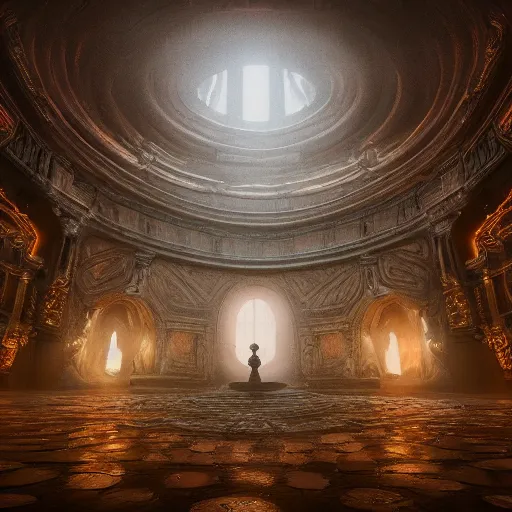 Image similar to Inside of a labyrinth, intricate, baroque, wonderland, mist, cinematic shot, photorealistic, photography, octane, high definition, detailed, 8k, artstation