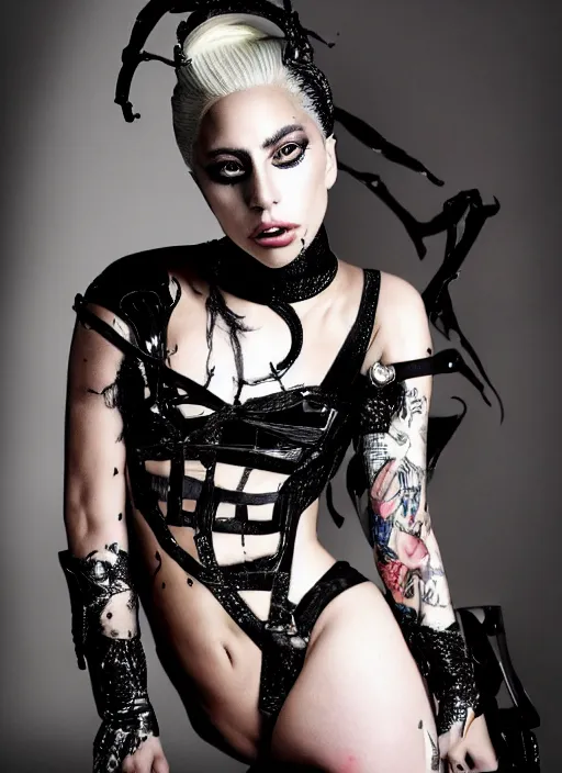 Image similar to lady gaga by nick knight, born this way, born this way album, red weapon 8 k s 3 5, cooke anamorphic / i lenses, highly detailed, cinematic lighting